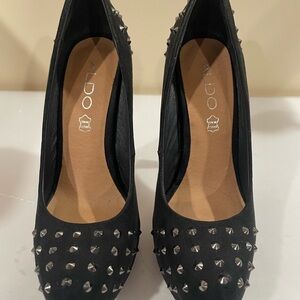 Aldo Black Studded Women's Shoes